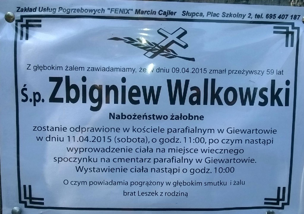 śp. Zbigniew Walkowski