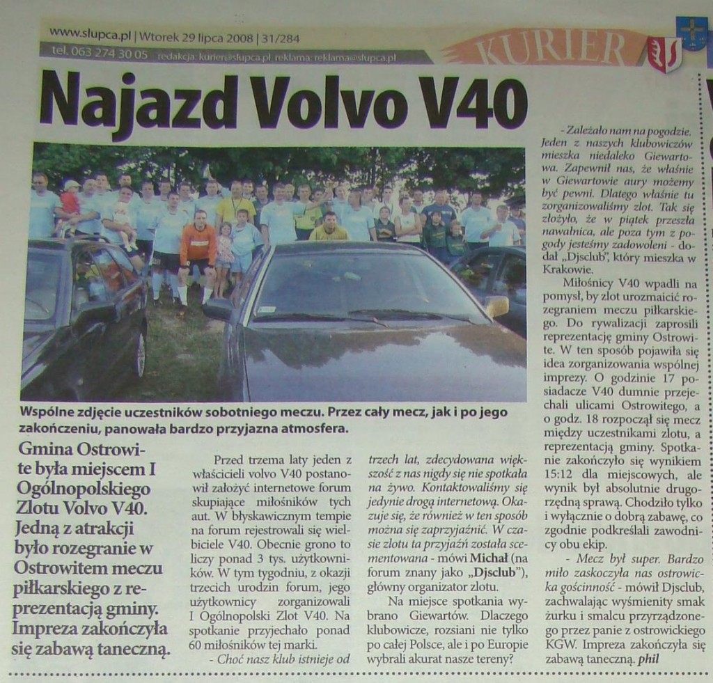 08 29 lipca Najazd Volvo V40