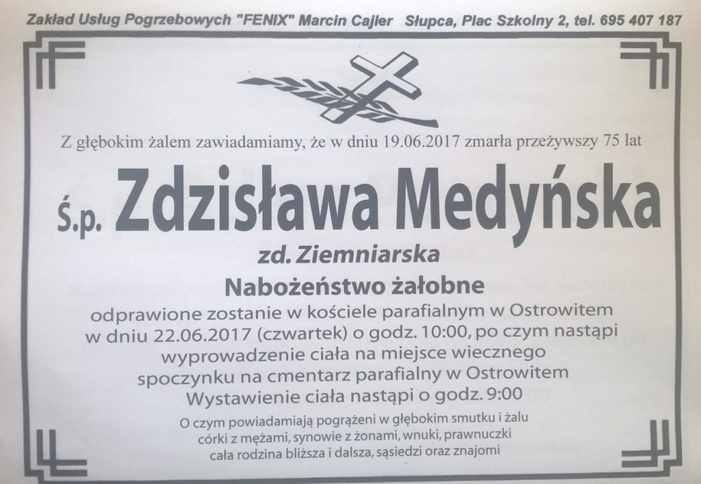 Zdzisława Medyńska